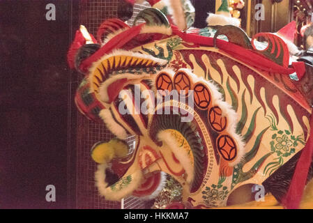 Londra 29 lion in China Town per la celebrazione del Capodanno cinese Londra 2017# Credit: Ian Davidson/Alamy Live News Foto Stock