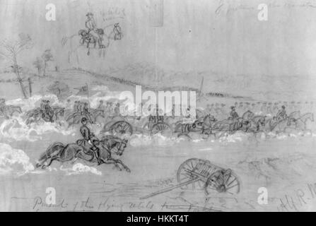 Battaglia di Yorktown, Pursuit schizzo Foto Stock