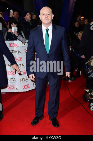 Ross Kemp arrivando alla televisione nazionale Awards 2017, tenutosi presso la O2 Arena, Londra. Stampa foto di associazione. Picture Data: 25 gennaio, 2017. Vedere PA Storia SHOWBIZ NTAs. Foto di credito dovrebbe leggere: Ian West/PA FILO Foto Stock