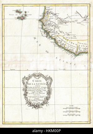 1771 Bonne Mappa della Guinea Costa dell Africa occidentale e le Isole di Capo Verde - Geographicus - Guinea-bonne-1771 Foto Stock