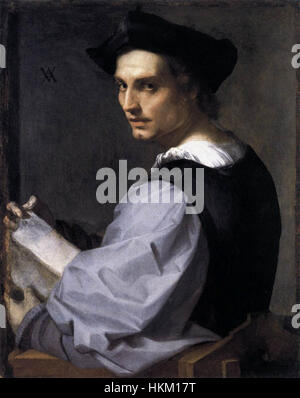 Andrea del Sarto - Ritratto di un giovane uomo - WGA0381 Foto Stock