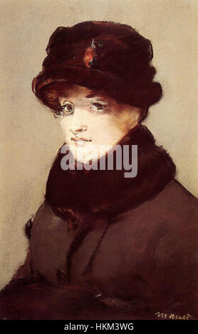 Edouard Manet Mery Laurent au chapeau de Loutre Foto Stock