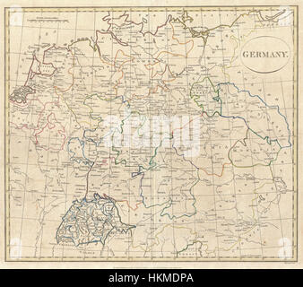 1799 Celement Cruttwell mappa della Germania - Geographicus - GermanySwitzerland-cruttwell-1799 Foto Stock