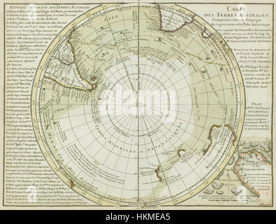 L'Antartide, Isola Bouvet, scoperta mappa 1739 Foto Stock