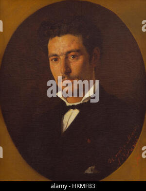 Augusto Ballerini - Retrato de Lucio Correa Morales, 1878 Foto Stock