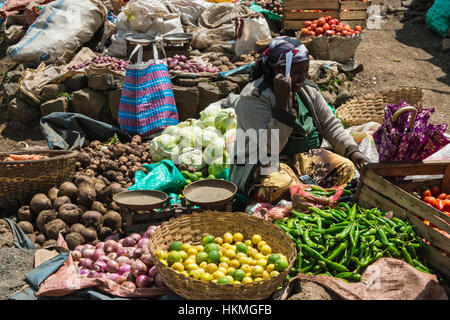 Mercato, sbarcare, Etiopia Foto Stock