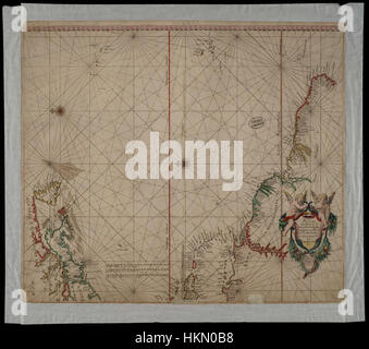 Questa mappa illustra le regioni costiere del Nord e del Sud America, dal Brasile al Canada, evidenziando le caratteristiche geografiche e i contorni costieri di entrambi i continenti. Foto Stock