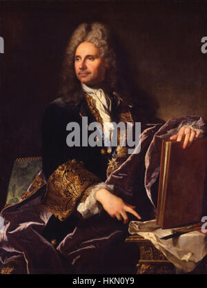 L'opera di Robert de cotte del 1713, ospitata al Louvre, dimostra il contributo dell'artista all'arte rococò francese, mettendo in mostra intricati elementi architettonici e di design. Foto Stock