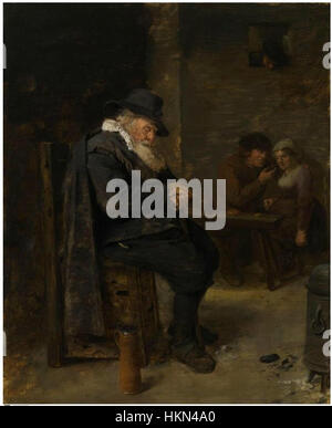 Adriaen Brouwer - vecchio in una taverna Foto Stock