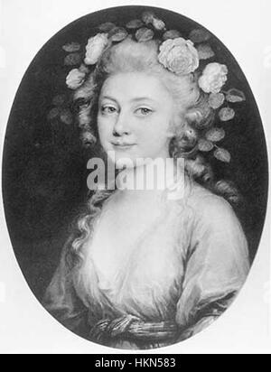 Friederike Luise Dorothea Philippine von Preussen (1770–1836) è stata una principessa prussiana nota per il suo matrimonio con il principe Luigi d'Assia-Darmstadt. Faceva parte dell'aristocrazia europea e il suo ritratto riflette l'eleganza delle nobildonne del XVIII secolo. L'opera d'arte fornisce un'idea storica della vita reale e della moda del tempo. Foto Stock
