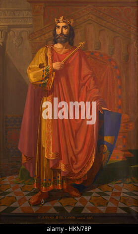 Alfonso II el Casto, Rey de Asturias (Museo del Prado) Foto Stock