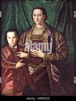 Agnolo Bronzino - Eleonora di Toledo con il figlio Francesco Foto Stock