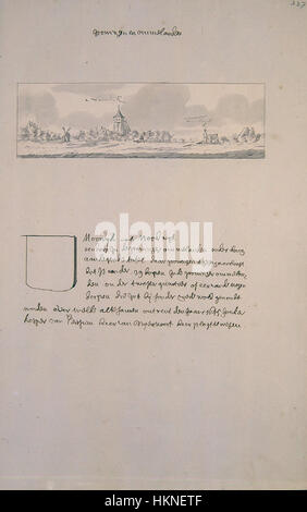 Questo lavoro della serie Atlas Schoemaker raffigura l'area Noorddijk di Groninga. La mappa dettagliata evidenzia gli elementi geografici e culturali della regione, mostrando la storia e il paesaggio di questa zona olandese. Foto Stock