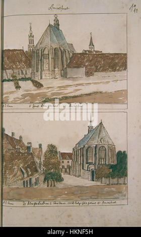 "Atlas Schoemaker" di Utrecht include mappe che raffigurano la regione tra Utrecht e Amersfoort, create nel XVII secolo. Queste mappe dettagliate riflettono la comprensione geografica e la cartografia artistica del tempo, segnando posizioni chiave nei Paesi Bassi. Foto Stock