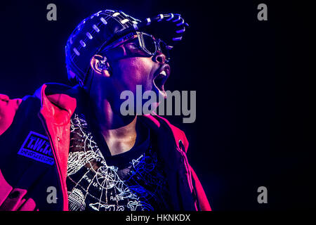 Milano, Italia. 28 gen, 2017. Skunk Anansie suona dal vivo al Mediolanum Forum di Milano, Italia. Credito: Mairo Cinquetti/Pacific Press/Alamy Live News Foto Stock