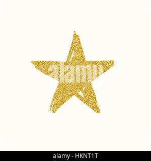 Oro glitter star Illustrazione Vettoriale