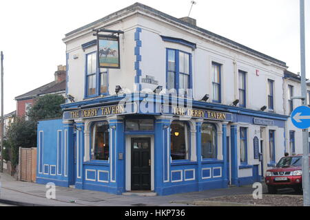 28gennaio 2016, Portsmouth,Inghilterra; il Derby taverna che è una vecchia casa pubblica in Portsmouth,Inghilterra Foto Stock