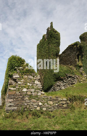 Ballycarbery Castle vicino a Cahersiveen, Conty Kerry, Irleand. Foto Stock