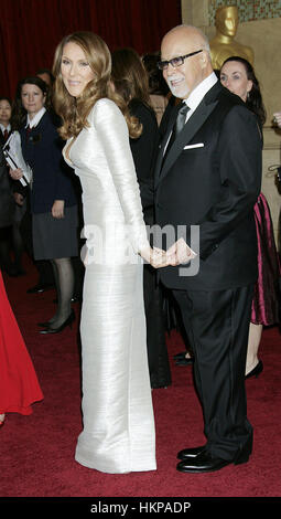 Celine Dion e il marito René Angelil all'Academy Awards a Los Angeles il 27 febbraio 2011. Foto di Francesco Specker Foto Stock