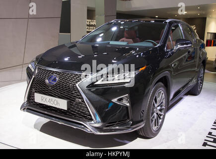 Francoforte, Germania - 16 SET 2015: 2016 Lexus RX 450h a la IAA 2015. Foto Stock