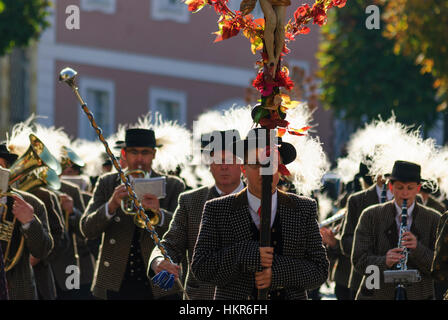 Spitz an der Donau: corteo per il giorno del Ringraziamento, Wachau, Niederösterreich, Austria Inferiore, Austria Foto Stock