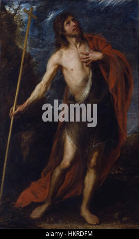 Il "San Juan Bautista" di Cerezo, situato a Kassel, è un'opera d'arte che raffigura il battesimo di Cristo, concentrandosi su temi religiosi e sull'espressione dettagliata dell'artista degli eventi divini. Foto Stock