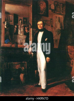 Il ritratto del Dottor Grunau di Constantin Daniel Rosenthal è un bell'esempio di ritrattistica europea del XIX secolo. Il dipinto cattura l'espressione dignitosa e la statura professionale del soggetto con una notevole attenzione ai dettagli. Foto Stock