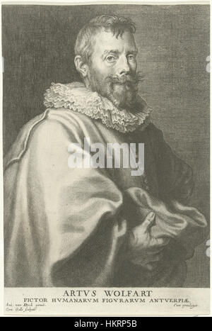 Cornelis Galle (MI) e Antony van Dyck - Ritratto del pittore Artus Wolffort Foto Stock