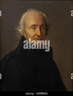 Questo dipinto del 1825 di Costanzo Angelini ritrae il famoso astronomo italiano Giuseppe Piazzi. Il ritratto riflette i significativi contributi di Piazzi all'astronomia, inclusa la sua scoperta dell'asteroide Cerere. Foto Stock