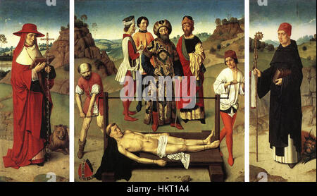 Combattimenti Dieric - Martirio di St Erasmus (trittico) - WGA02984 Foto Stock