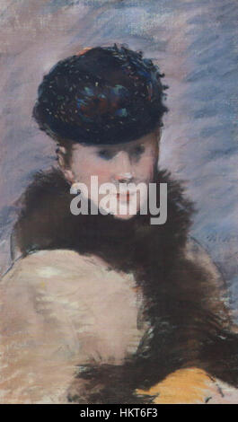 Edouard Manet Mery Laurent au petit chapeau Foto Stock