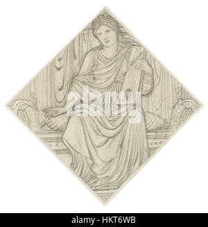 Edward Coley Burne-Jones una donna con una lira Foto Stock