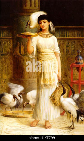 Edwin Longsden Long - Alethe Attendant del Sacro Ibis nel tempio di Iside a Foto Stock