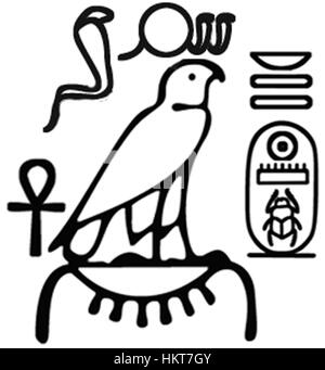 - Egiziano placca con il cartiglio di Thutmosis III (1479-1425 a.C.) - Walters 421263 - impressione dettaglio Foto Stock
