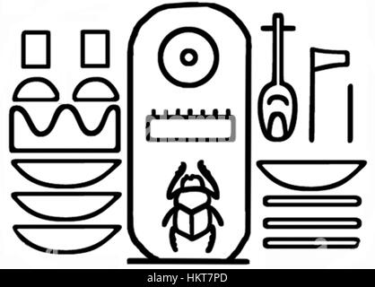 - Egiziano scarabeo con il cartiglio di Thutmosis III - Walters 4232 - impressione dettaglio Foto Stock
