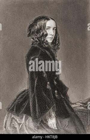 Elizabeth Barrett Browning, opere poetiche Volume I, incisione Foto Stock