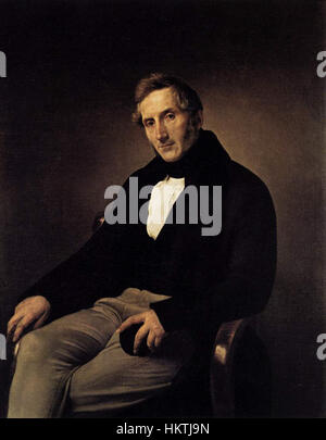 Francesco Hayez - Ritratto di Alessandro Manzoni - WGA11214 Foto Stock