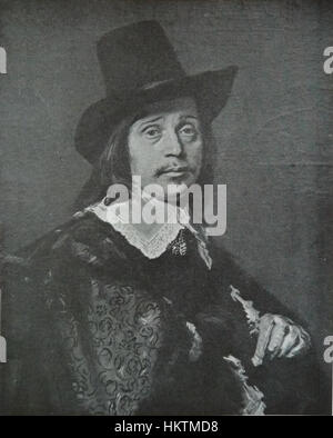 "Ritratto di un uomo con cappello" di Frans Hals mette in mostra l'abilità del maestro olandese nel catturare la personalità del suo soggetto. Il dipinto raffigura un uomo che indossa un cappello, evidenziando la capacità di Hals di ritrarre il personaggio del soggetto attraverso pennellate espressive e vividi contrasti di colore, un segno distintivo del suo stile. Foto Stock