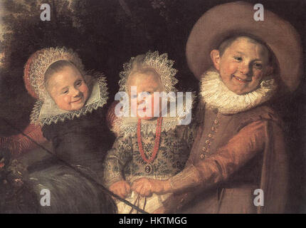 Frans Hals - tre bambini con un carrello di capra (dettaglio) - WGA11065 Foto Stock