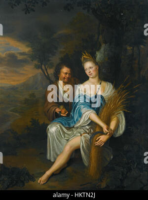 Frans van Mieris il giovane - Vertumnus e Pomona Foto Stock