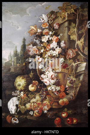 Franz Werner von Tamm - Still Life di fiori e di frutti in un giardino - Walters 371674 Foto Stock