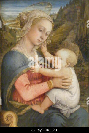 Fra Filippo Lippi-Maria mit dem Kinde Foto Stock