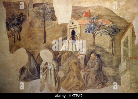 Fra Filippo Lippi - Conferma della Regola Carmelitana (dettaglio) - WGA13167 Foto Stock