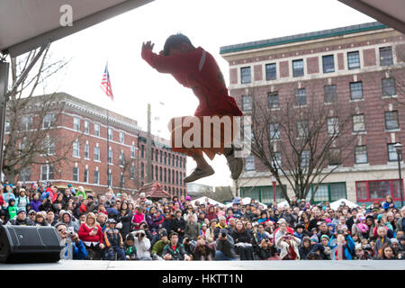 Seattle, Stati Uniti d'America. 29 gen 2017. Il nuovo anno lunare celebrazione 2017 nel quartiere Chinatown-International. Credito: Paolo Gordon/Alamy Live News Foto Stock