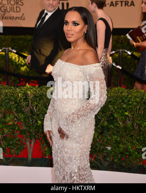 Los Angeles, Stati Uniti d'America. 29 gen, 2017. Kerry Washington 0020 arrivando al ventitreesimo schermo annuale attore Awards 2017 presso l'Anfiteatro del Santuario di Los Angeles. Credito: Gamma-USA/Alamy Live News Foto Stock