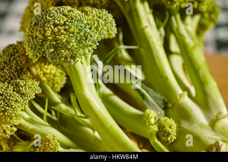 I grappoli di materie broccoli Foto Stock