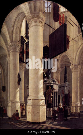 Gerard Houckgeest - la Nieuwe Kerk di Delft con la tomba di Guglielmo il silenzioso - WGA11751 Foto Stock