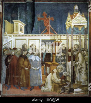 Giotto di Bondone - La leggenda di San Francesco - 13. Istituzione del presepe di Greccio - WGA09135 Foto Stock