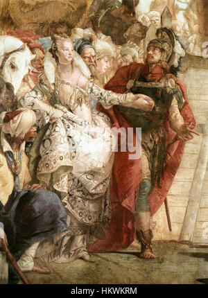 Giovanni Battista Tiepolo - Incontro di Antonio e Cleopatra (dettaglio) - WGA22306 Foto Stock