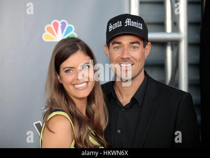 Carson Daly e Siri Pinter arriva in corrispondenza della NBC 'Voce' Finale party in Hollywood, la California il 29 giugno 2011. Foto di Francesco Specker Foto Stock